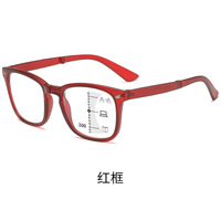 Plastic folding multifocal eyeglasses for reading KY8082-FM Blue ray cut, diopters from +1.00 to +4.00, PD62-64