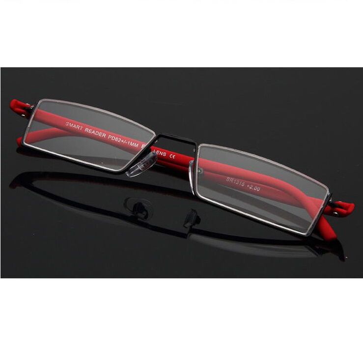 TR90 + metal eyeglasses for reading with Blue ray cut protection 8888TR + case, diopters from +1.00 to +4.00, PD62-64