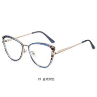 Combined frame (metal + TR90) or glasses with blue light protection, with spring hinges FA87249