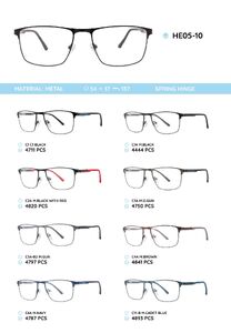 Металлическая оправа с дужками из материала TR-90 HE05-10