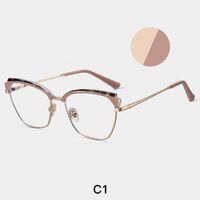 Combined frame (metal + TR90) or glasses with blue light protection, with spring hinges FA87276
