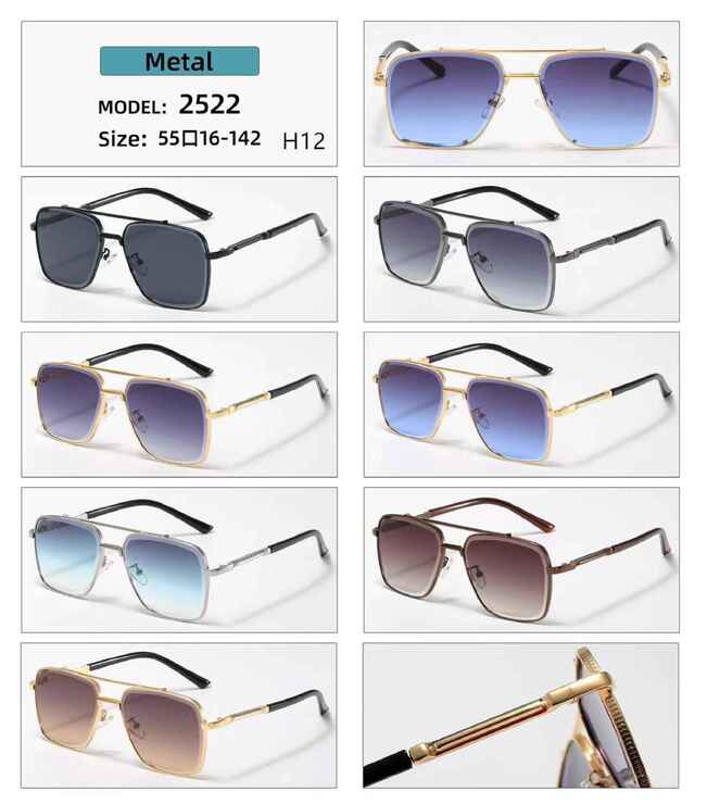 Солнцезащитные поляризационные металлические H12 очки Matrix MT2522