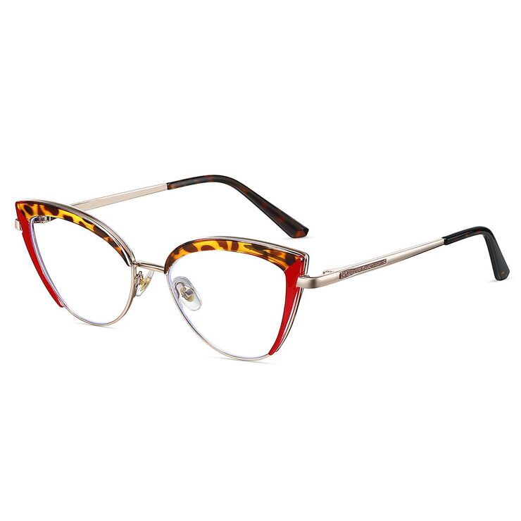 Combined frame (metal + TR90) or glasses with blue light protection, with spring hinges FA87281