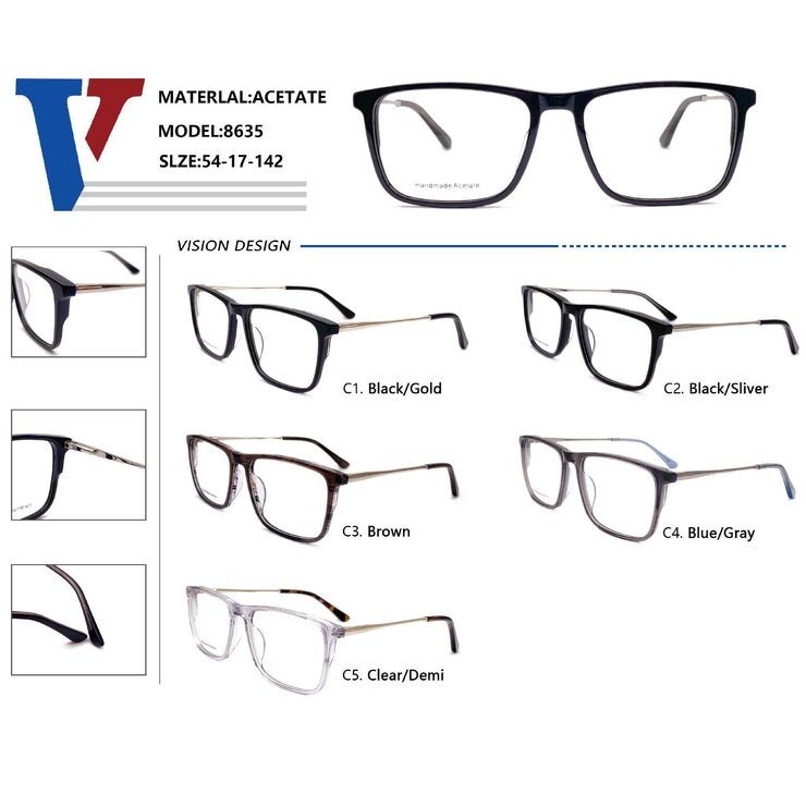 Оправа пластиковая из ацетата + металл с флексом 8635-DA