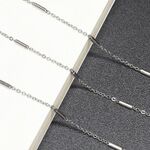 Steel-colored metal non-slip chain, for glasses and masks GS027