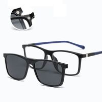 TR90/PC plastic frame + 5 polarized sun protection magnet clip-on set + leather bag El Dorado EL3303A