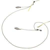 Металлическая нескользящая цепочка, c листом, для очков и масок GL144