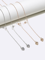 Набор из двух цепочек для очков красочных бусин и серебряных GM114