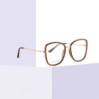 Combined frame (metal + TR90) or glasses with blue light protection, with spring hinges FA87151