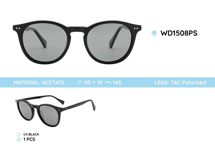 Plastic acetate frame polarized sunglasses WD1508PS
