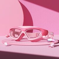 Swimming waterproof anti-fog goggles for kids, with earplugs, 5021-YU