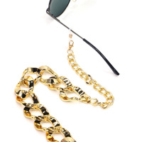 Braided twist glasses chain set of two-piece black and brown GB132