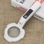 Magnifier with universal backlight, magnifying glass with handle 600557H-XX, size: diameter 60 mm, magnification: 4X