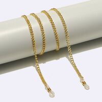 Gold-colored metal non-slip chain, for glasses and masks GL1648