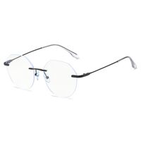 Metal glasses with Blue ray cut protection KY5102半多边