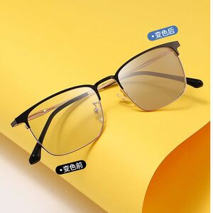 Очки металлические фотохромные с защитой от синего света 9678-GT