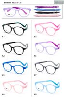 TR90 plastic eyeglasses frame for kids with silicone temple with memory (replaces spring hinge) + rubber band BY96006