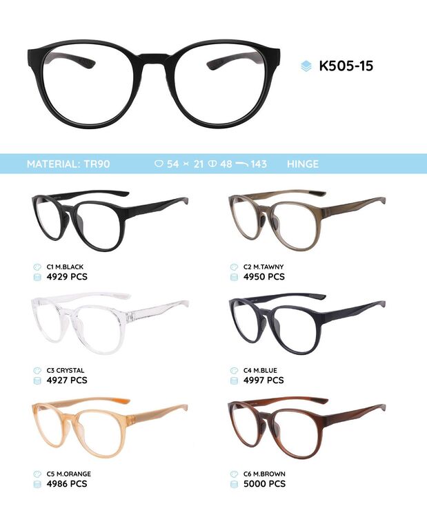 TR90 plastic eyeglasses frame K505-15
