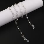 Metal non-slip chain, with pearl and star, for glasses and masks GL932
