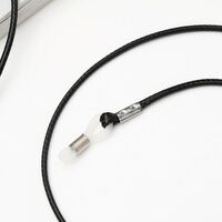 Кожаная нескользящая цепочка черного цвета, для очков и масок GA016