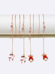 Set of two glasses chain with Christmas deer and antlers GM068