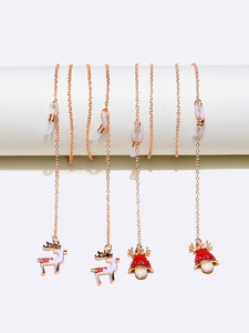 Набор из двух цепочек для очков с рождественскими оленями и рогами GM068