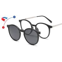 Оправа пластиковая TR90/PC + комплект из 5 поляризационных солнцезащитных насадок (клипон) на магните + кожаная сумка El Dorado EL2377