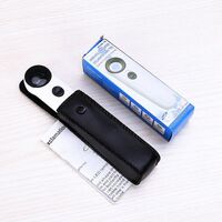 Portable pocket magnifier with backlight 6b-1b-1, diameter: 21 mm, magnification: 40X