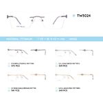 Titanium metal rimless frame TW3024