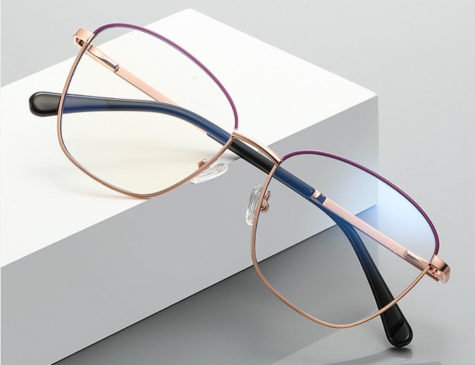 Windy spelling  style metal blue blocker frames for glasses MORE 3055