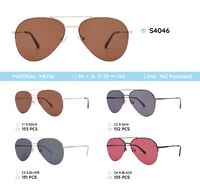 Nylor metal frame polarized sunglasses with spring hinges S4046
