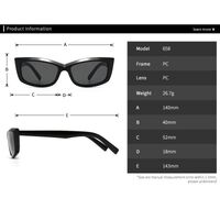 Plastic retro square sunglasses Elit 658-EL