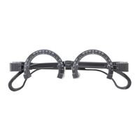 Оправа детская пробная силиконовая полуободковая для подбора очков STF5270-H Black (PJ080) 