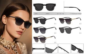 Metal + plastic polarized sunglasses for women Leke LK34022