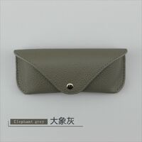 Genuine leather glasses case with microfiber lining ZY013