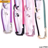 Women's metal eyeglasses with flex hinges Vizzini V7024 BLOCK BLUE LIGHT dioptries to -8.00