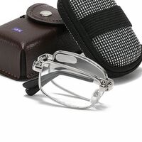 Очки металлические складные для чтения JY303 с футляром, диоптрии от +1.00 до +4.00, РМЦ=62-64