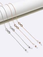 Set of two gold and silver glasses chain with hearts GM115