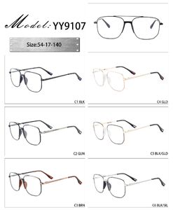 Metal frame with soft nose pad and spring hinges YY9107-DA