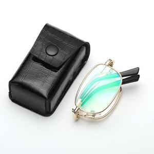 Folding corrective metal eyeglasses in a case 2020