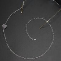 Металлическая нескользящая цепочка, с персиковым сердцем, для очков и масок GL269