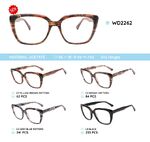 Plastic acetate eyeglasses frame with spring hinges WD2262