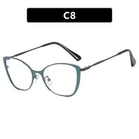 Metal glasses with blue light protection for women 8808-0177-8304-PN