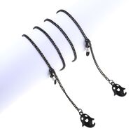 Металлическая нескользящая цепочка черного цвета, с подвеской черный ангел, для очков и масок GL834