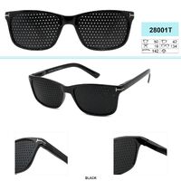 黑框多孔镜 Perforated pinhole glasses Mystery 28001T (case and manual are included)