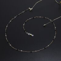 Gold-colored metal non-slip chain, with crystal mixed colors, for glasses and masks GL903