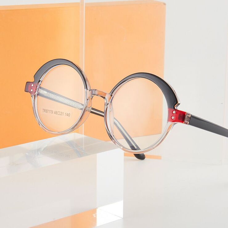 TR90 plastic frame or glasses with blue light protection, with spring hinges FA87179