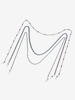 Glasses chain set of three-piece gold, red and blue GM030