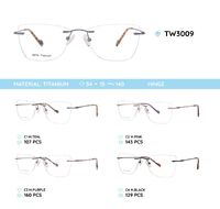 Rimless titanium metal frame TW3009