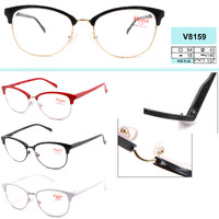 Очки в комбинированной оправе с антибликовыми линзами Vizzini V8159 AR绿色